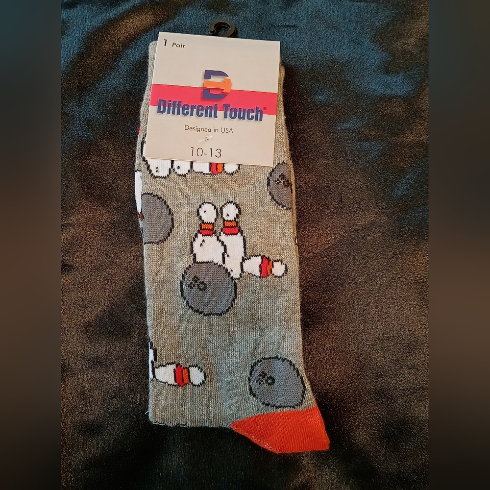 Mens Bowling Crew Socks 10-13